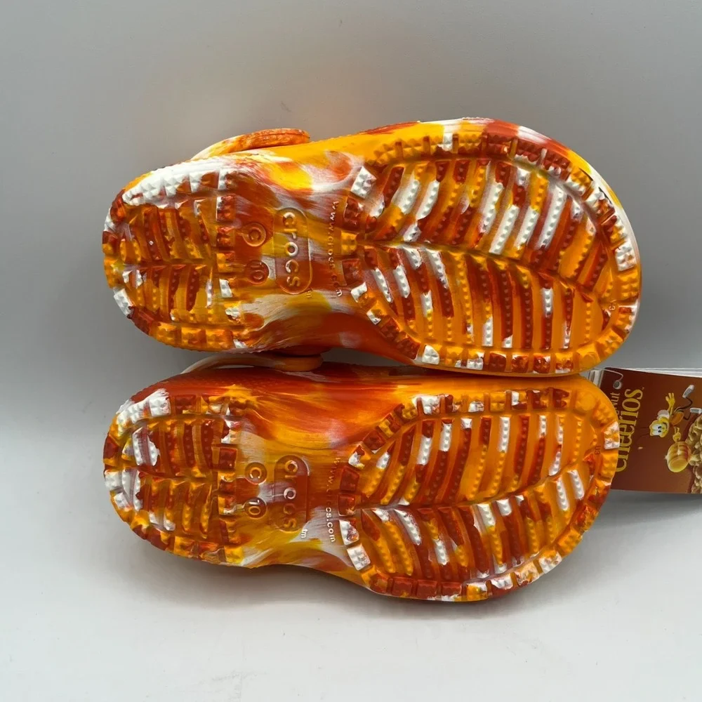 Crocs Classic Honey Nut Cheerios Clog Toddler C10 Orange Marble 207930-846 New